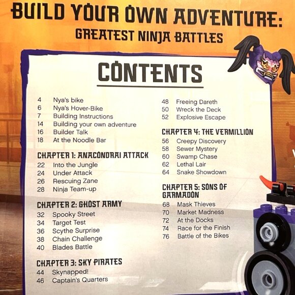 LEGO Ninjago Build Your Own Adventure: Greatest Ninja Battles Hardcover book NEW - Picture 3 of 3